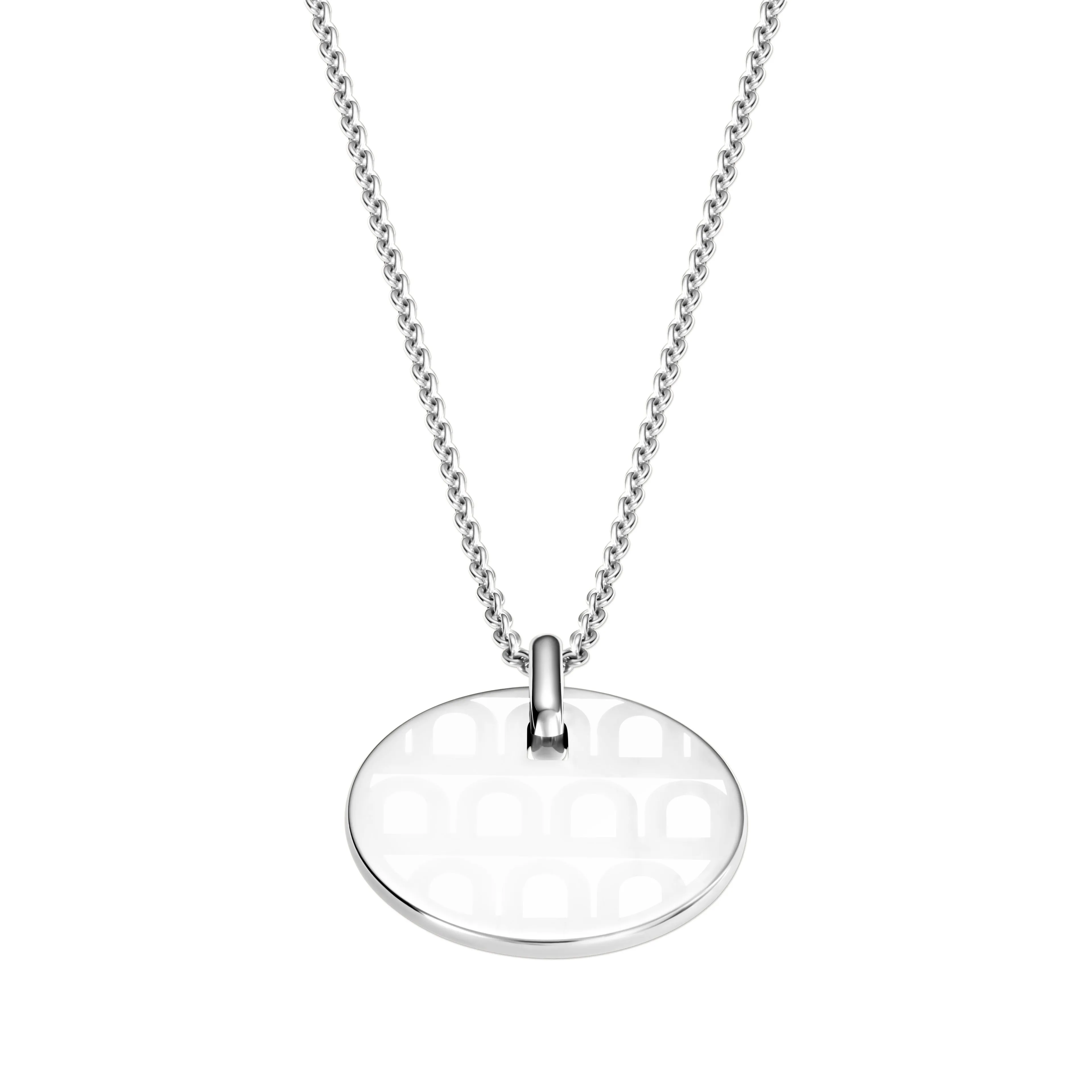 L'Arc de DAVIDOR Pendant PM, 18k White Gold with Lacquered Ceramic