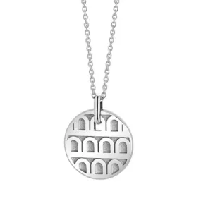 L'Arc de DAVIDOR Pendant PM, 18k White Gold with Satin Finish