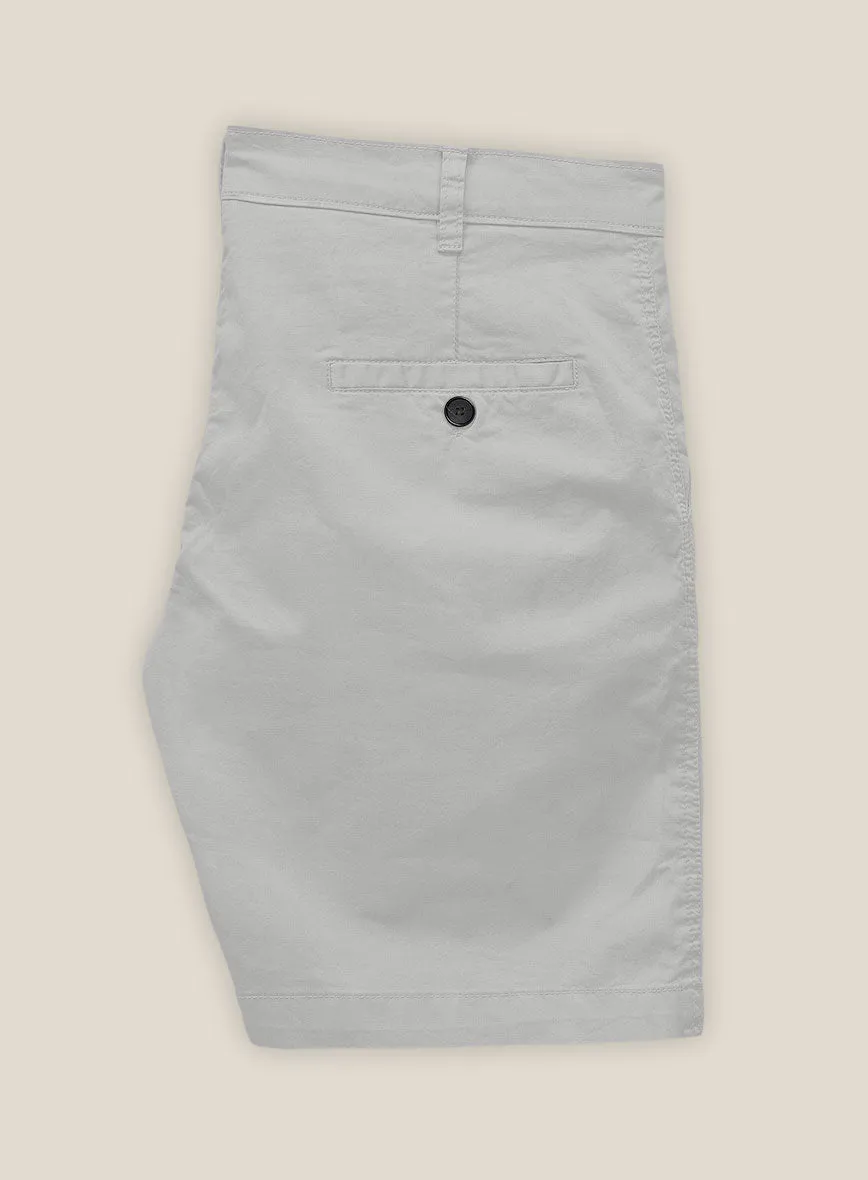 Light Gray Stretch Chino Shorts