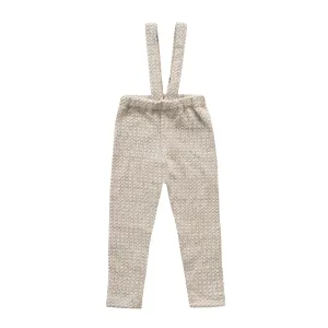 Linen Pants with Suspenders - Beige