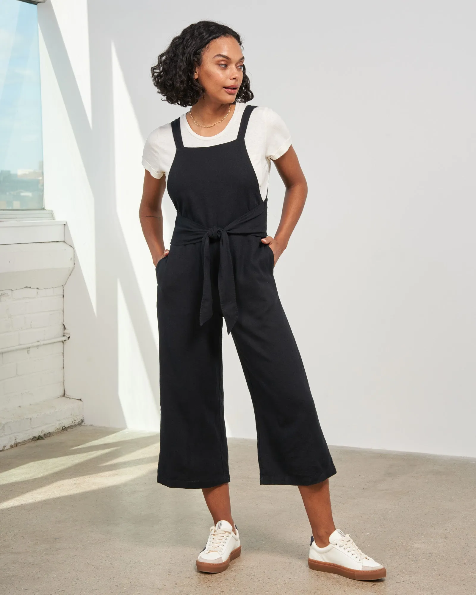 Linen Tie Jumpsuit