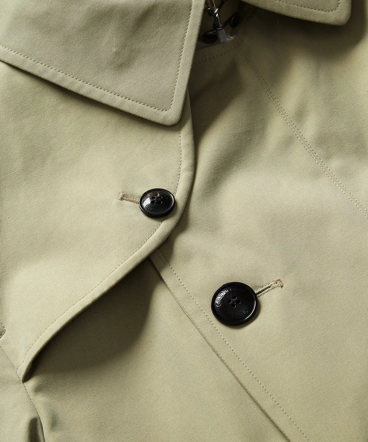 London Trench in Cotton Gabardine Beige