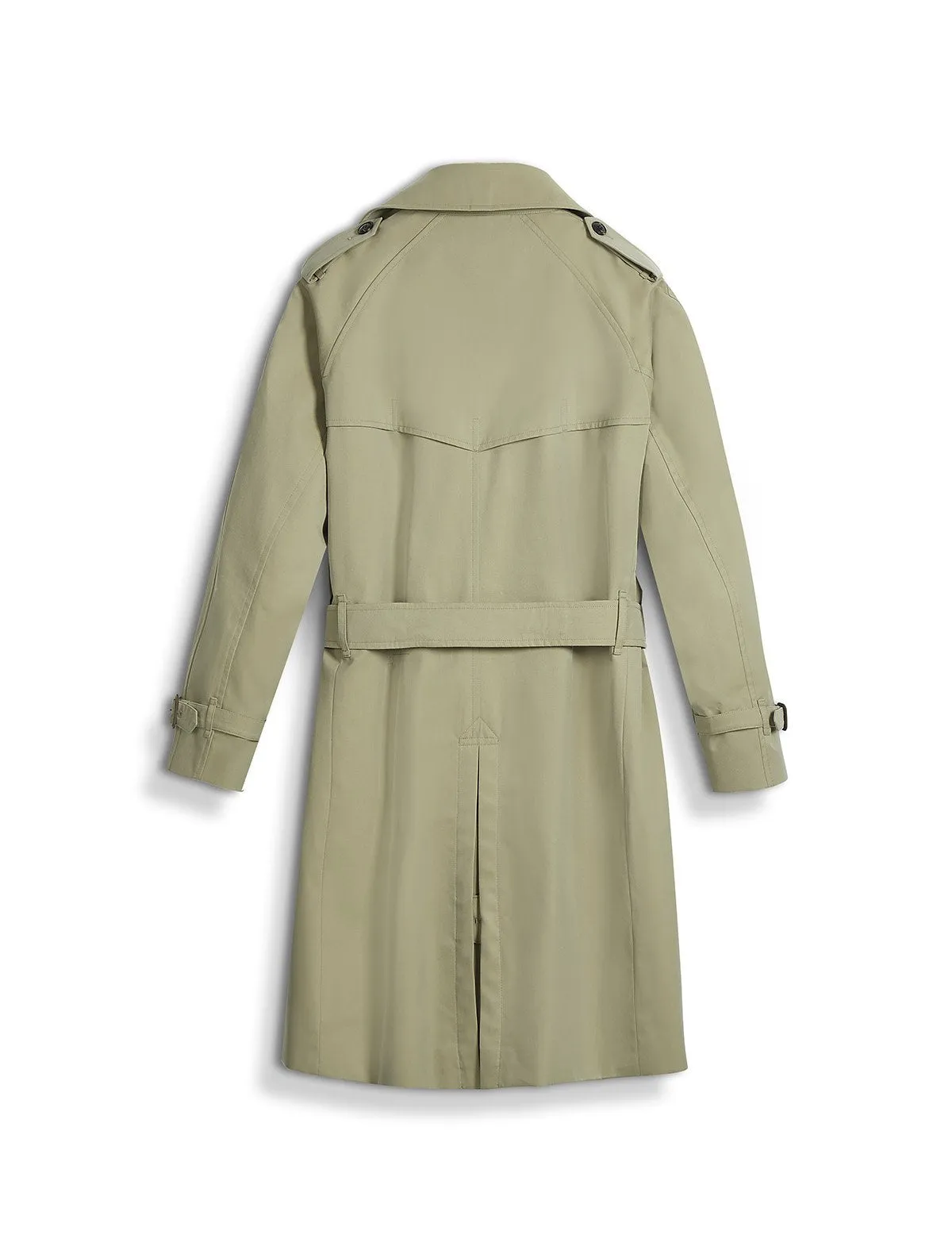 London Trench in Cotton Gabardine Beige