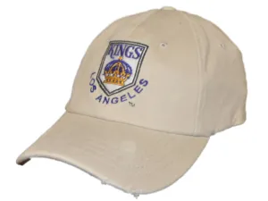 Los Angeles Kings Retro Brand Beige Worn Vintage Flexfit Hat Cap