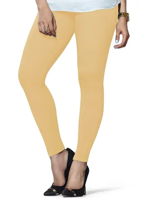 Lux Lyra Ankle Length Beige Leggings free Size for Ladies