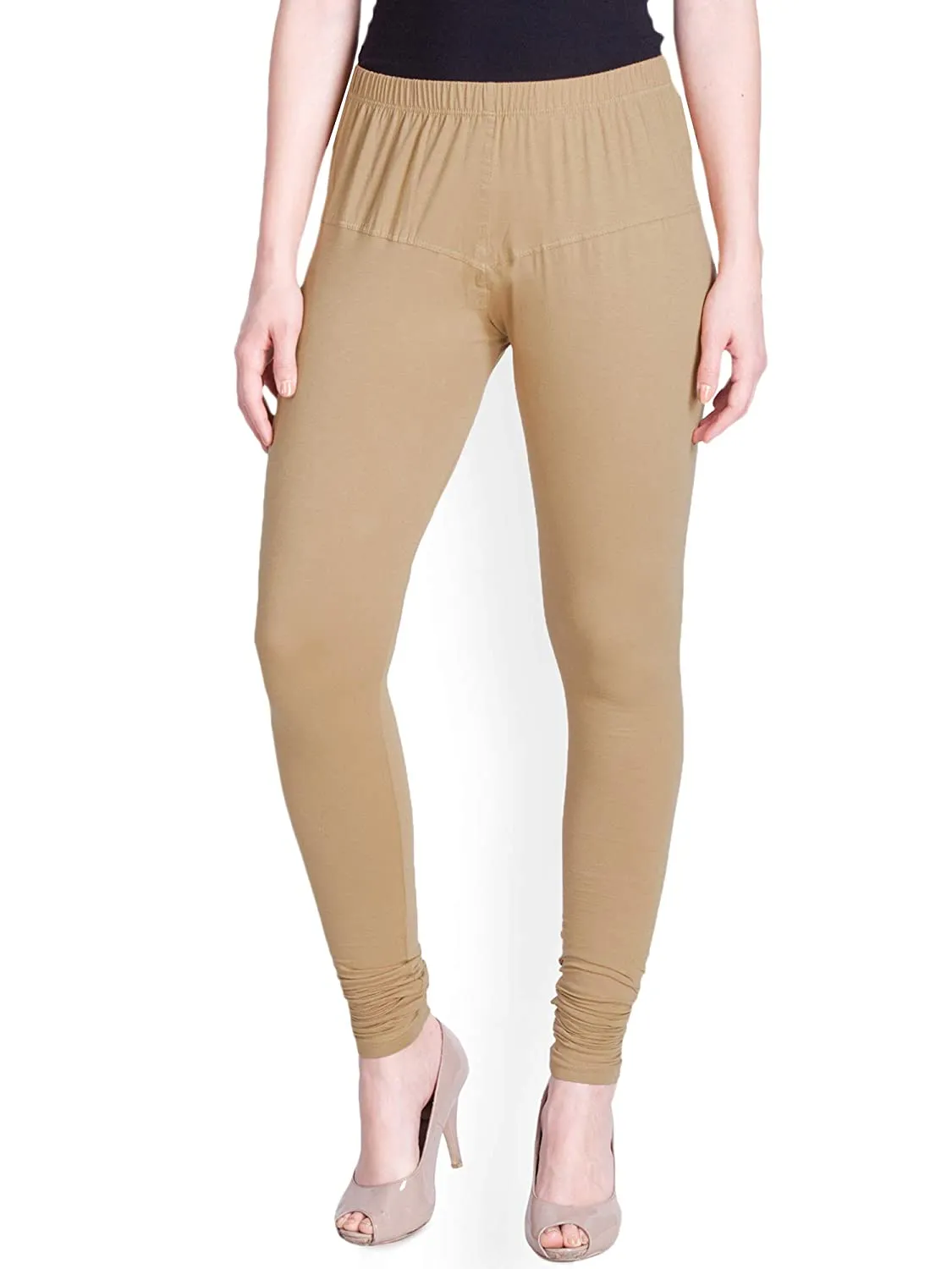 Lyra Beige Churidar Cotton Leggings free Size for Woman