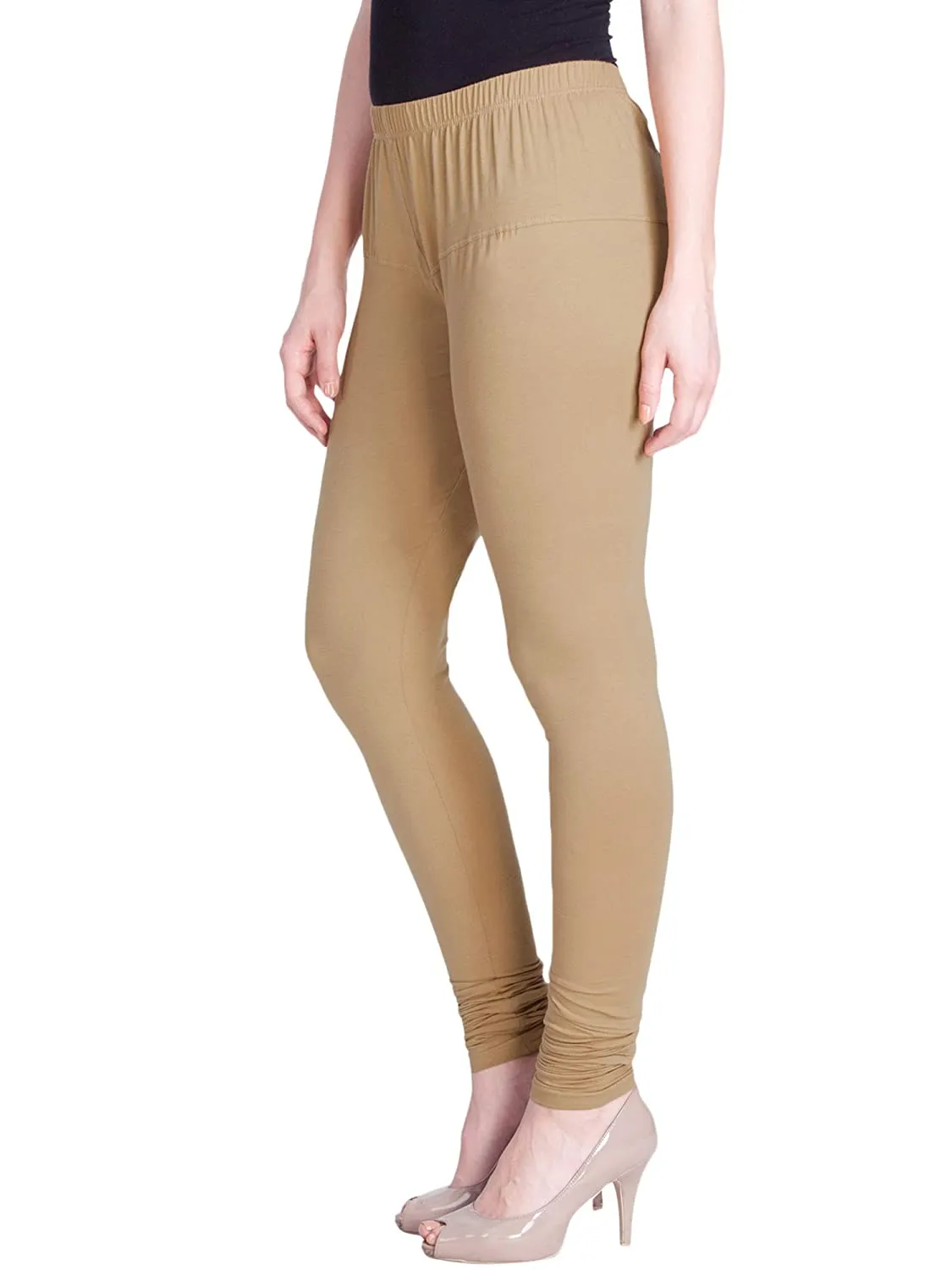 Lyra Beige Churidar Cotton Leggings free Size for Woman