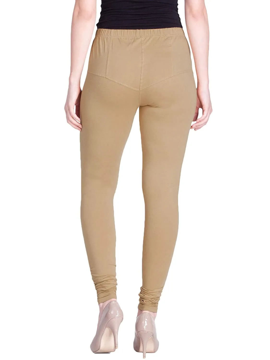 Lyra Beige Churidar Cotton Leggings free Size for Woman