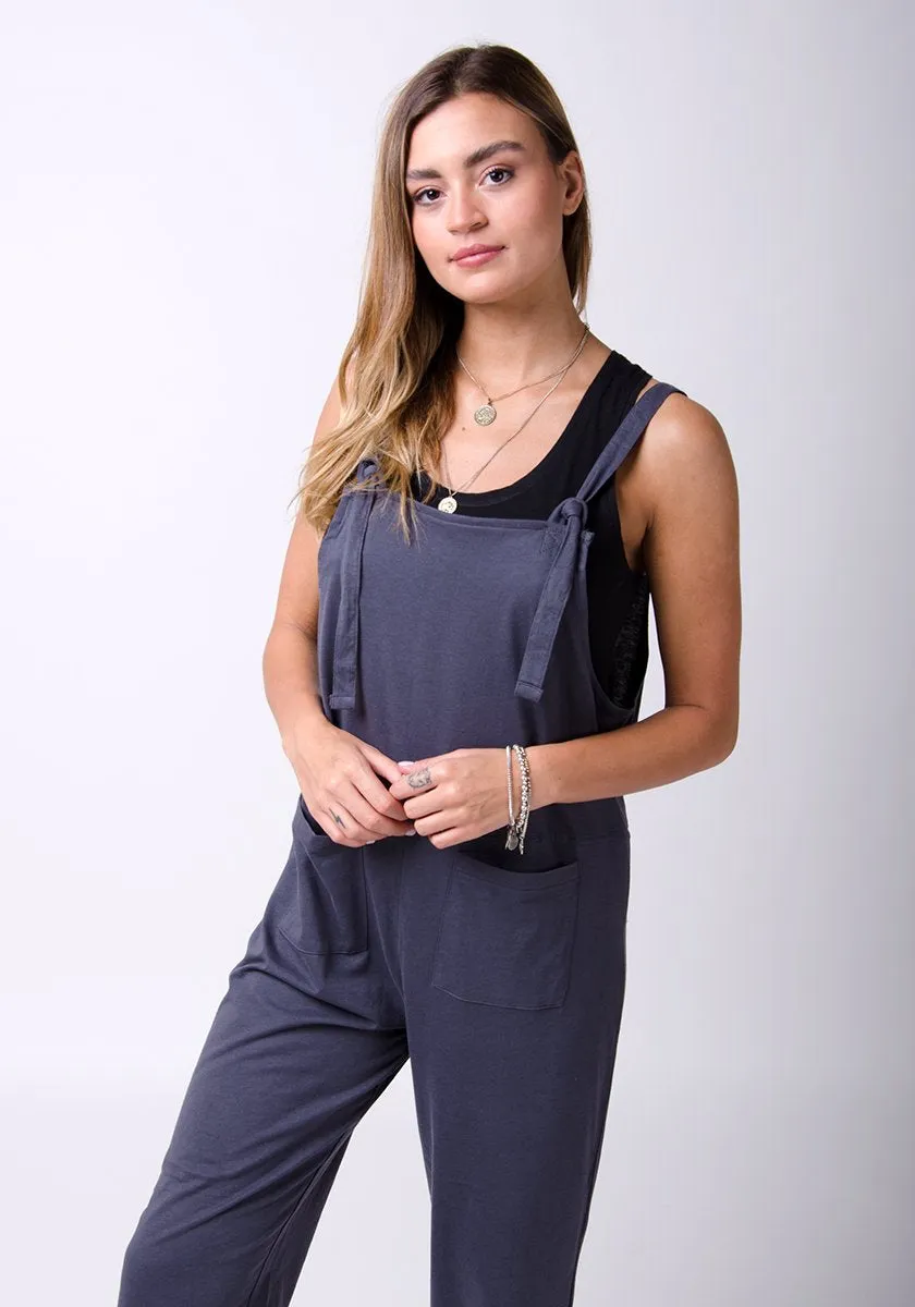 MABEL Jersey Jumpsuit in Charcoal