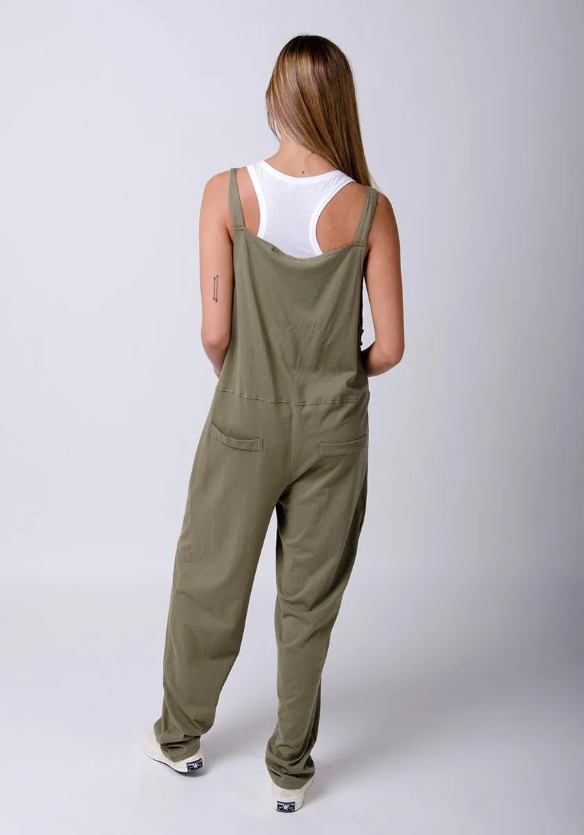 MABEL Jersey Jumpsuit in Khaki