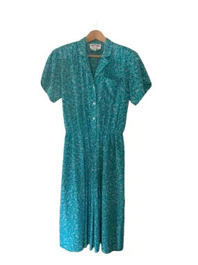 Maggy London Short Sleeve Dress Blue US 12 UK 12