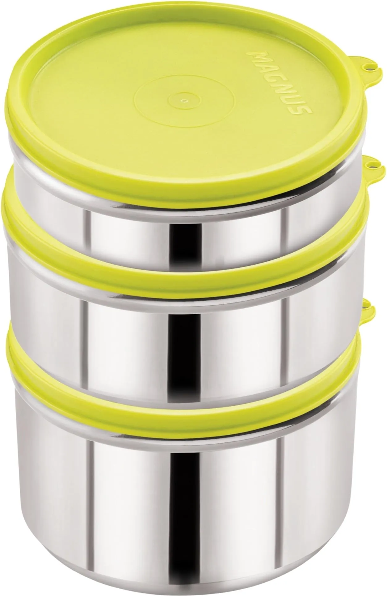 Magnus Klip Lock Airtight & Leak-proof Stainless Steel Containers Combo Set - Ideal Kitchen Accessories Items, Lunch Box, Lunch Boxes for Office Men