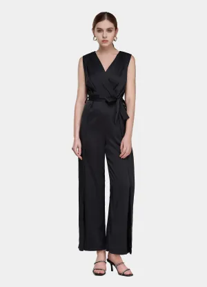 MECALA Wide Leg Jumpsuit Sleeveless Solid Color for women