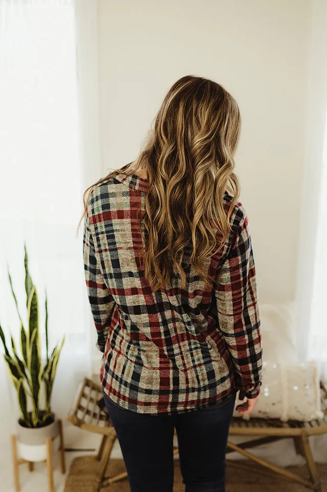 Melange Plaid Shacket