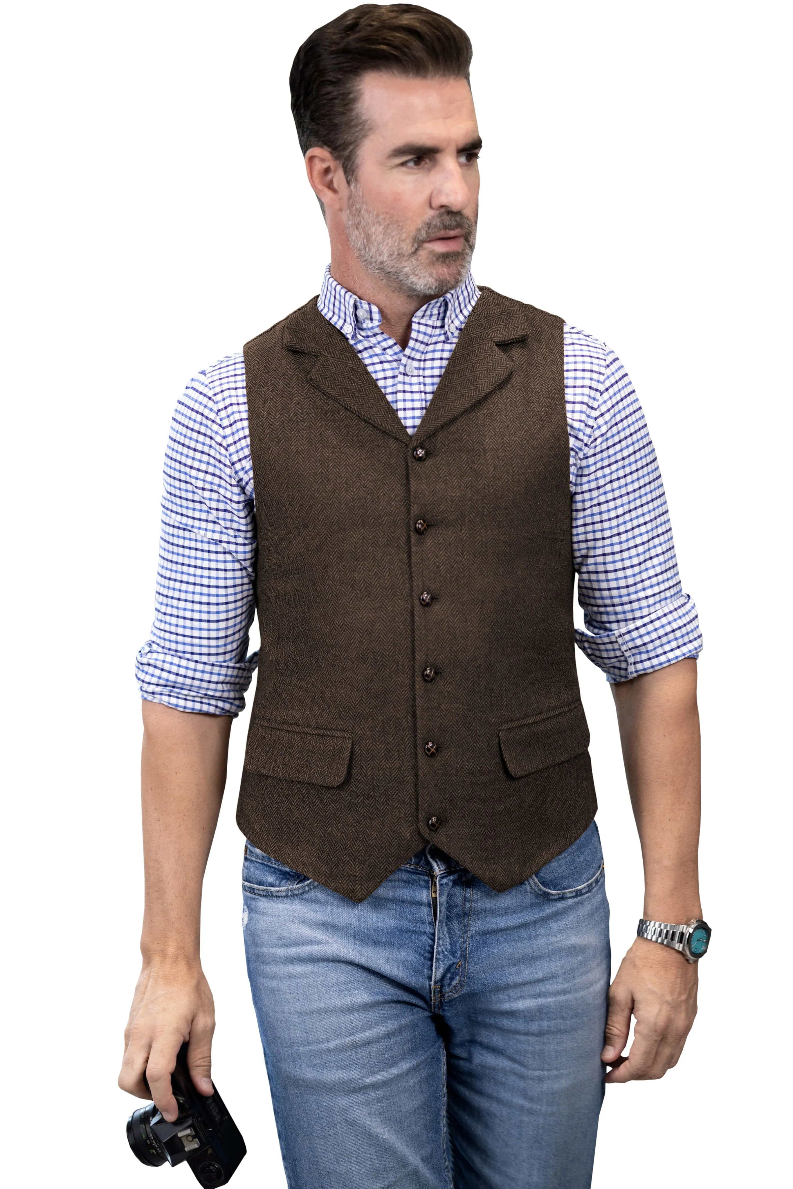 Men's Business Notch Lapel Waistcoat