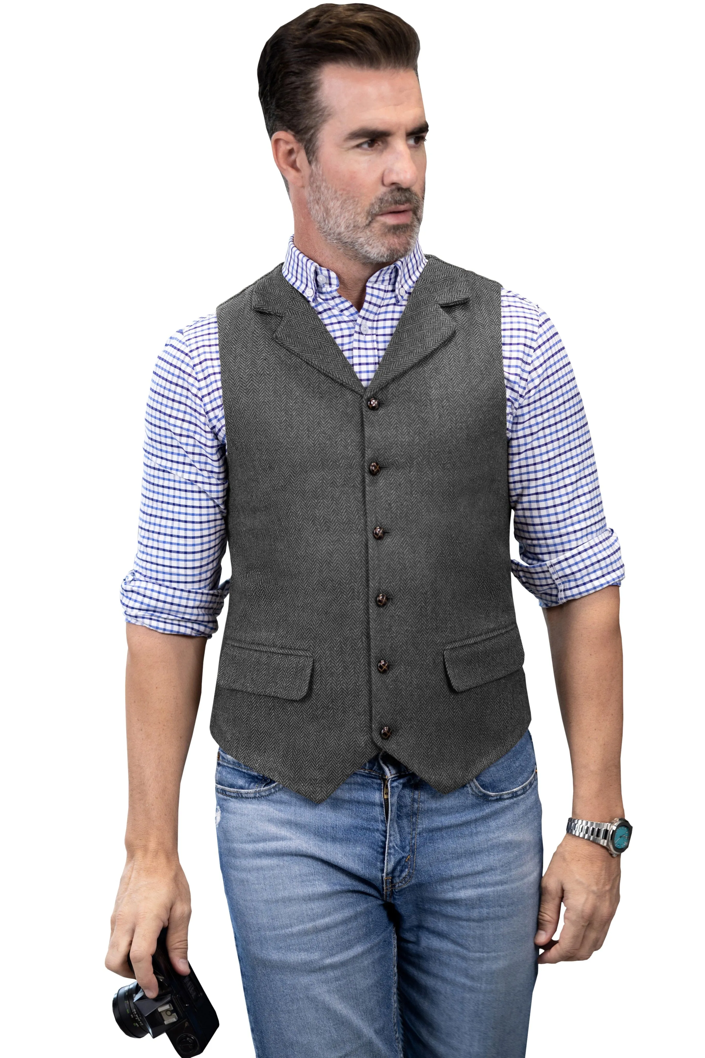 Men's Business Notch Lapel Waistcoat