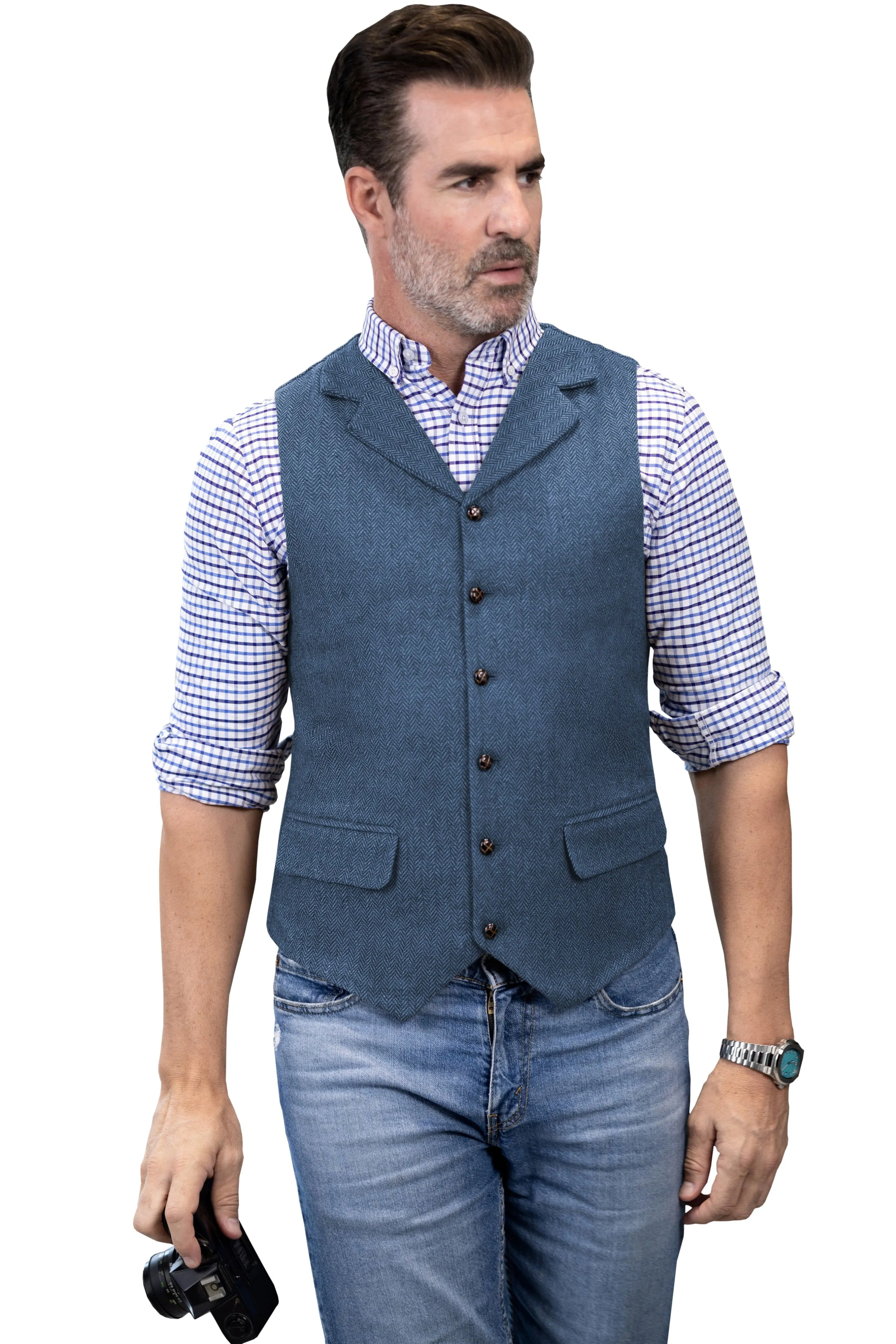 Men's Business Notch Lapel Waistcoat