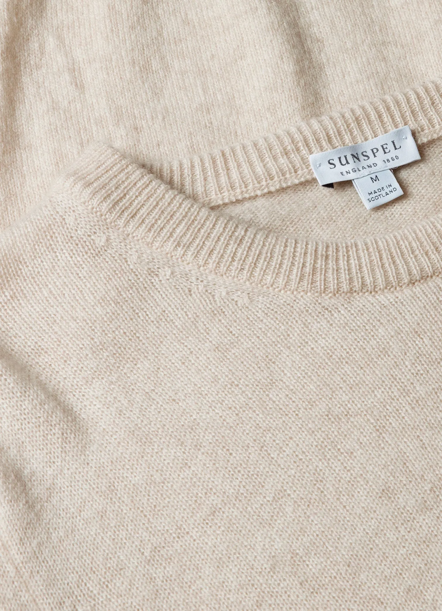 Men's Scottish Cashmere Jumper in Natural Ecru