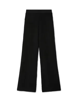 Merino Cashmere Boucle Wide Leg Pant