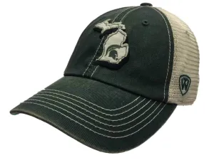 Michigan State Spartans TOW Green Beige United Mesh Adjustable Snapback Hat Cap