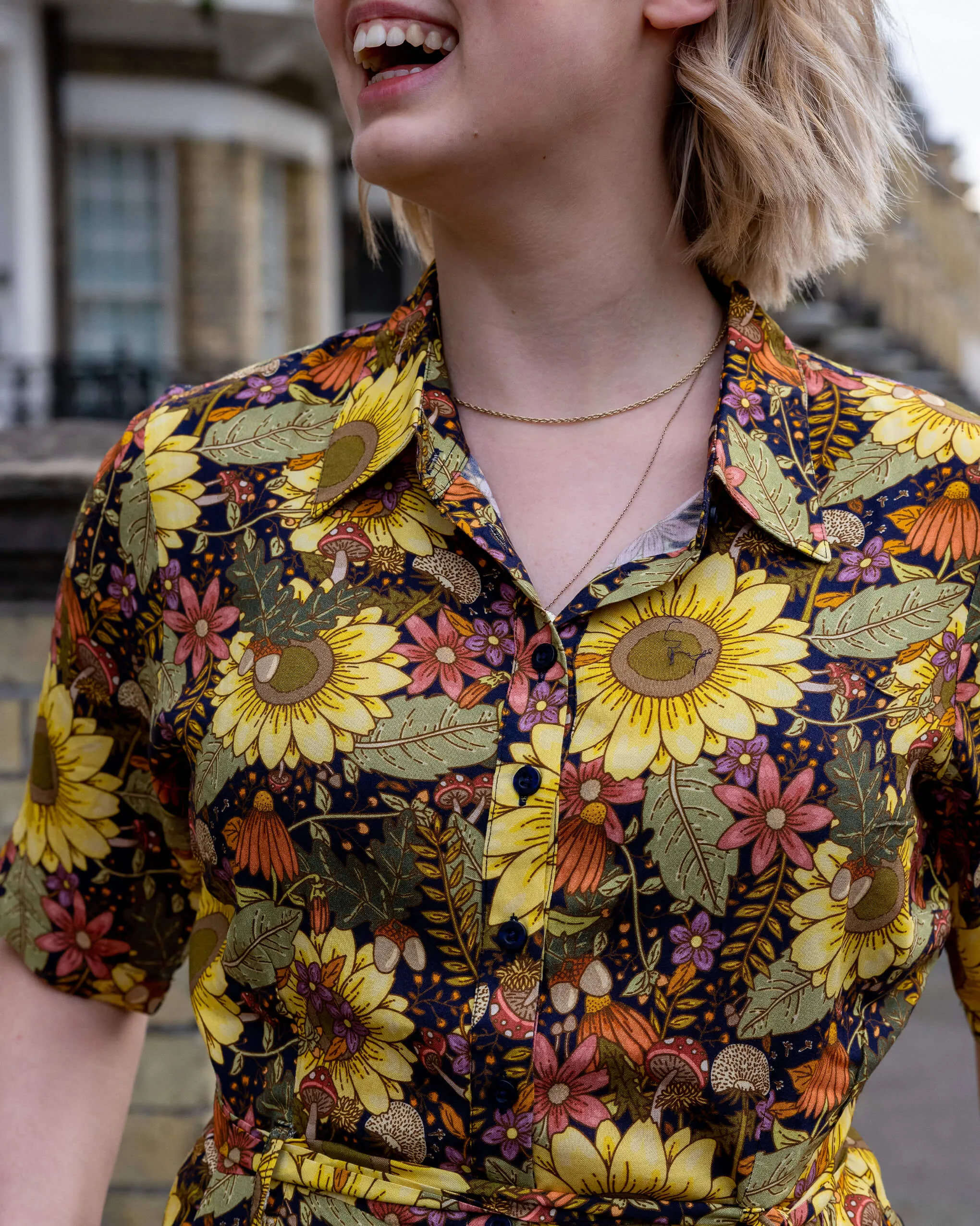 Midnight Blues Sunflower Jumpsuit