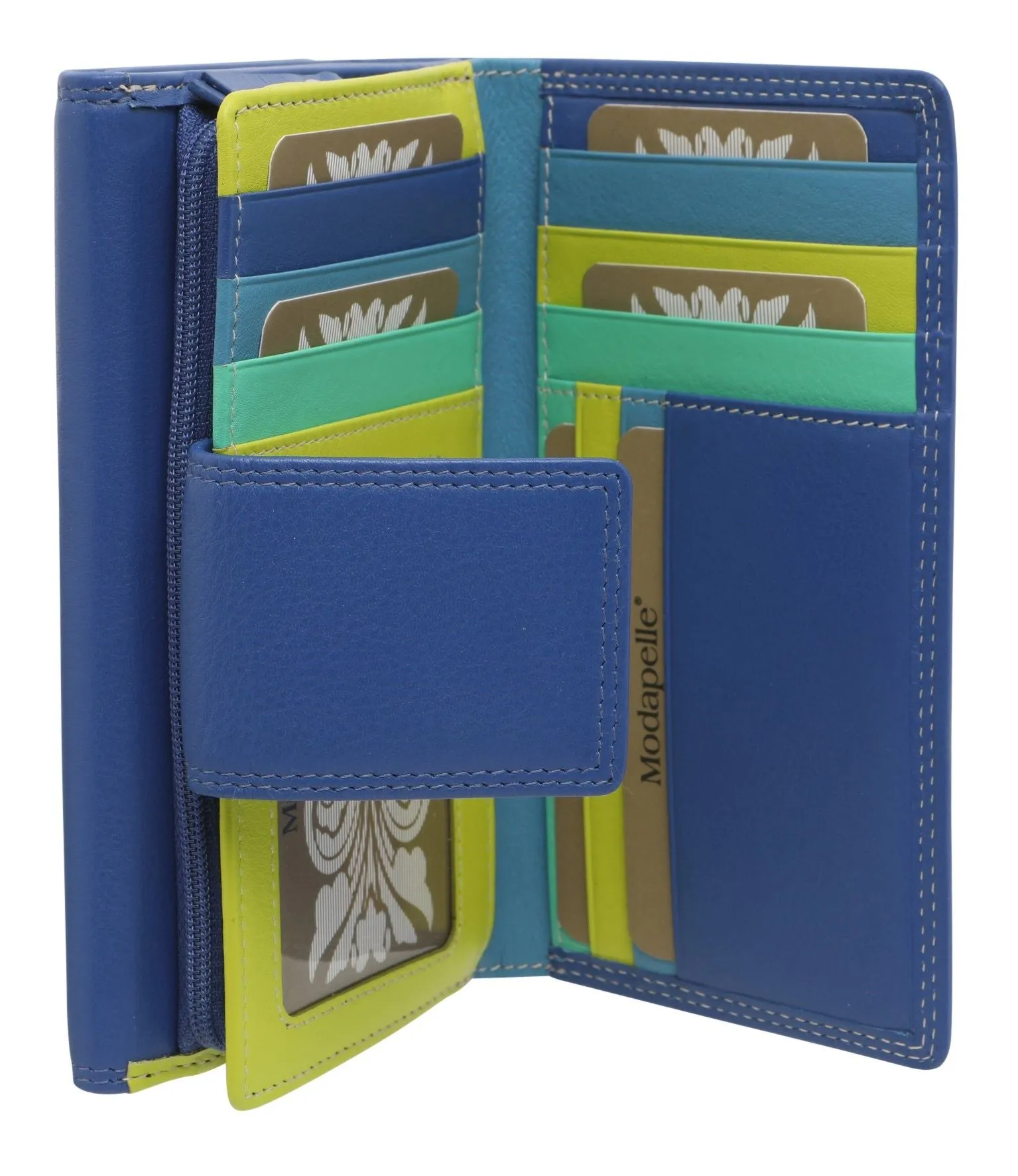 Modapelle - 7332 RFID Leather Multi Coloured Wallet