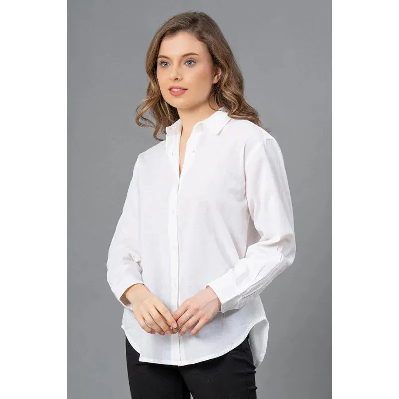 Mode by RedTape White Casual Shirt for Women's | Comfortable & Breathable