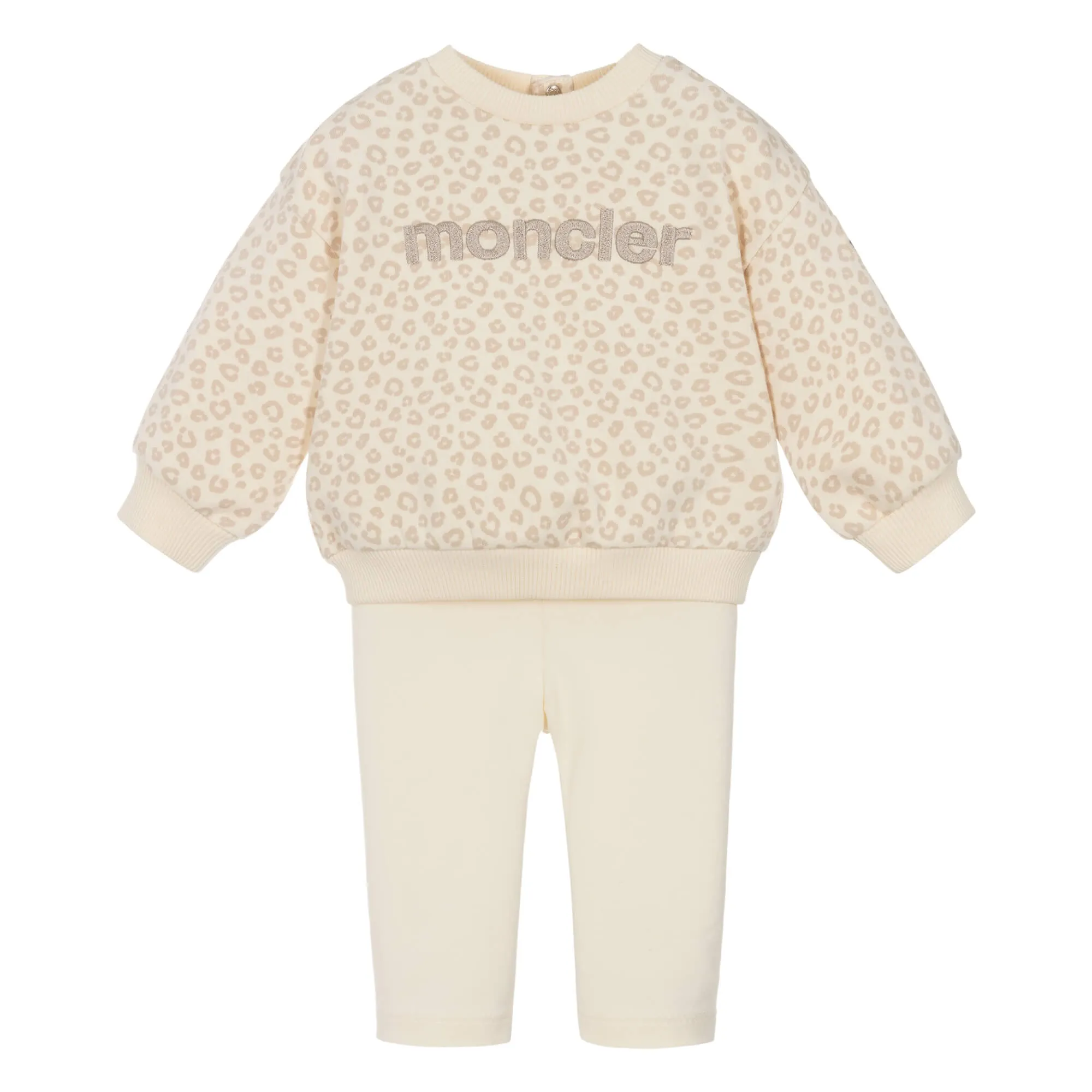 Moncler Baby Girls Leopard Beige Ensemble