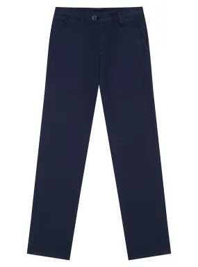 Navy Linen Jogger Chino Pants (2-7)