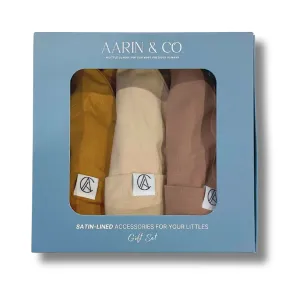 Newborn Satin Lined Jersey Beanie Gift Set-Neutral