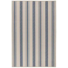 Nimes Ticking Neutral Machine Washable Rug