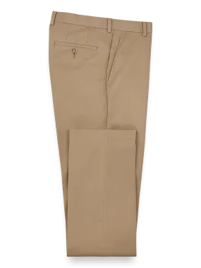 Non Iron Chino Flat Front Pants - Dark Khaki