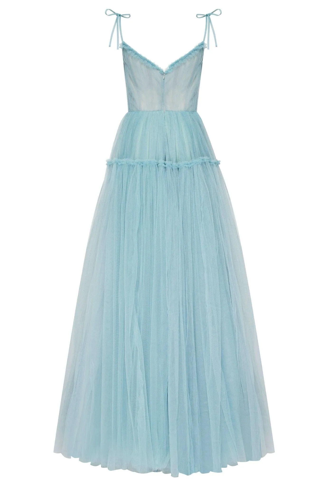 Ocean Wave Tie-straps tulle prom dress