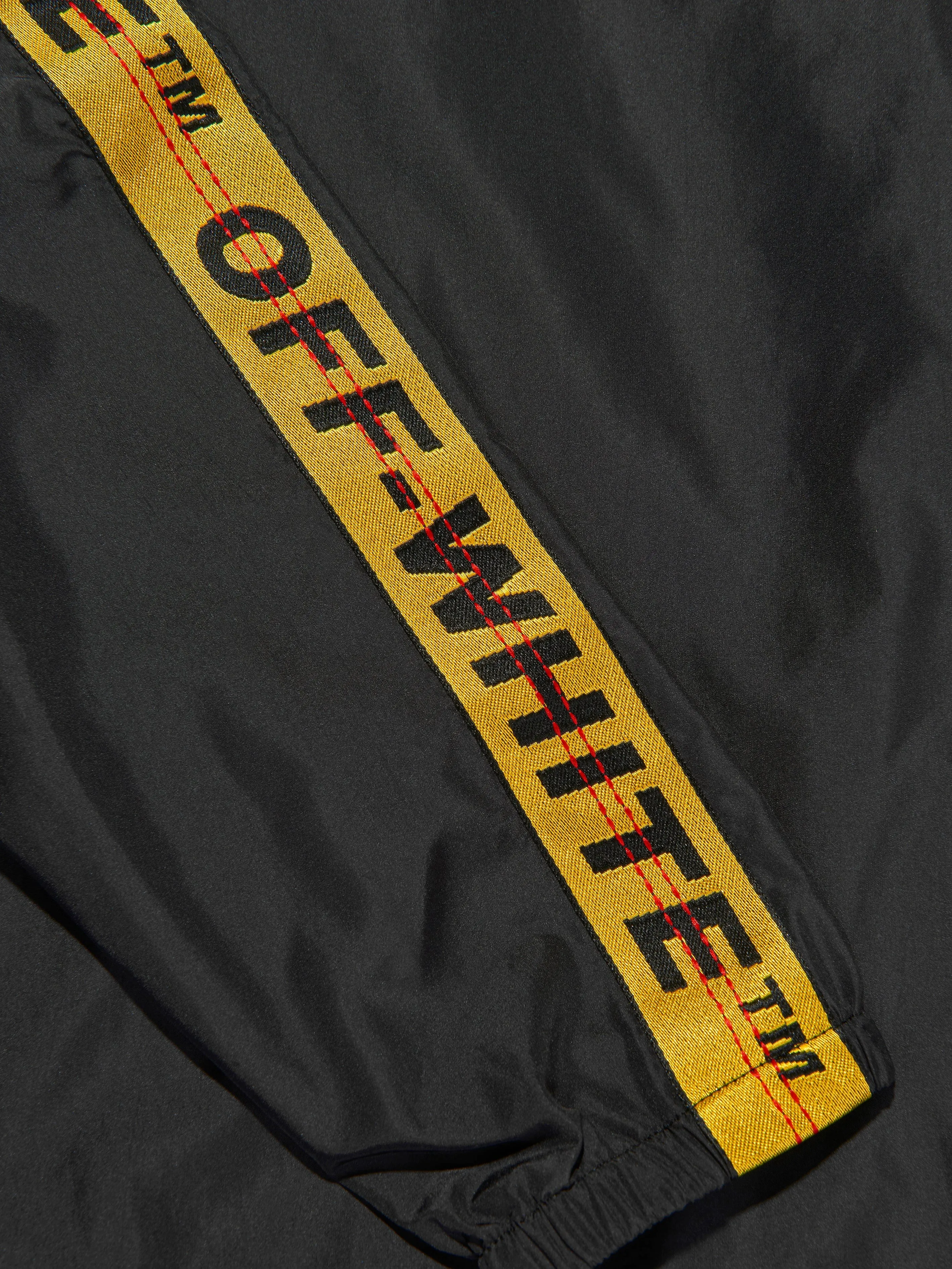 Off-White Kids Logo Industrial Track Jacket in Black