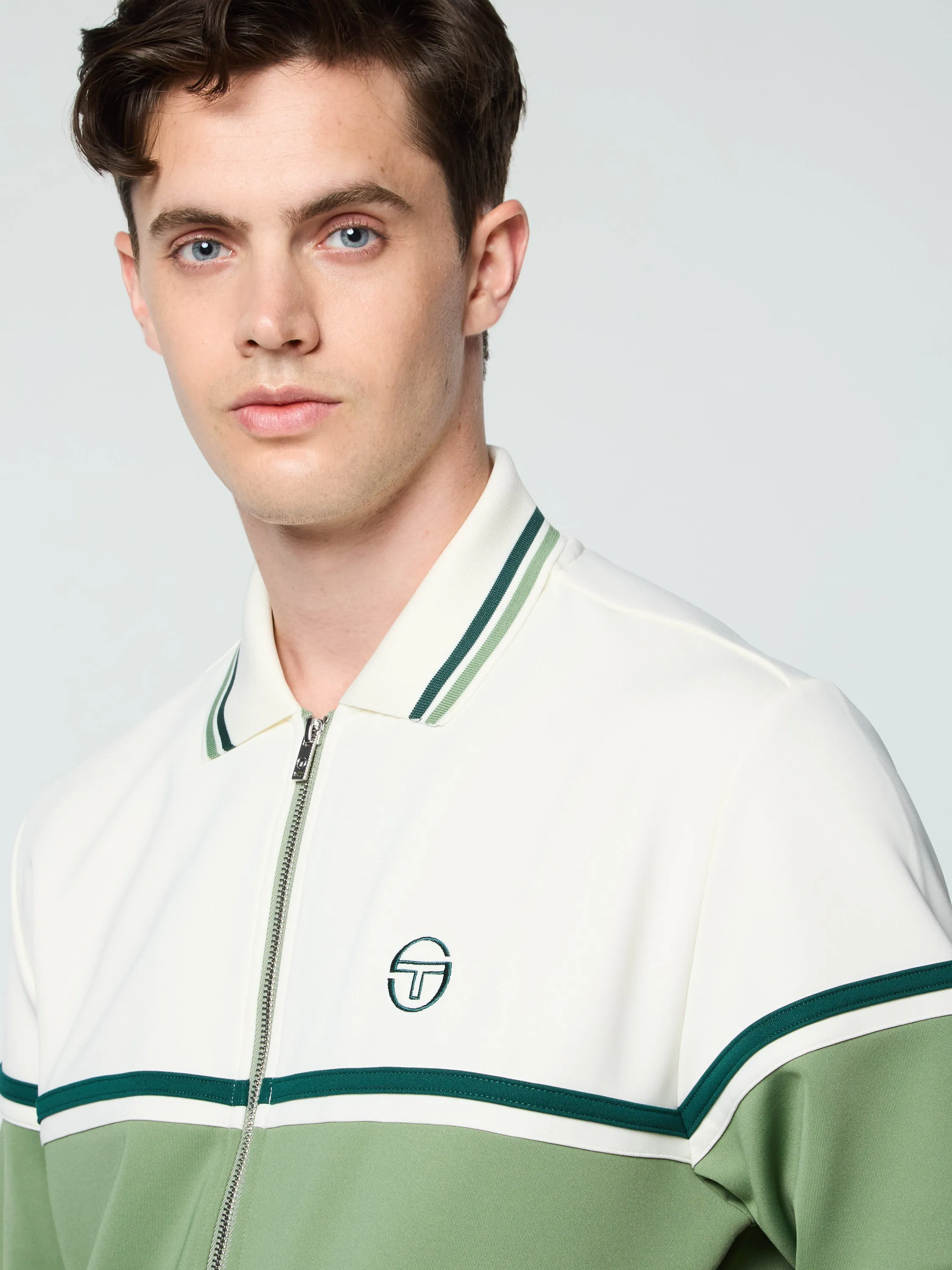 Olmi Track Jacket- Hedge Green