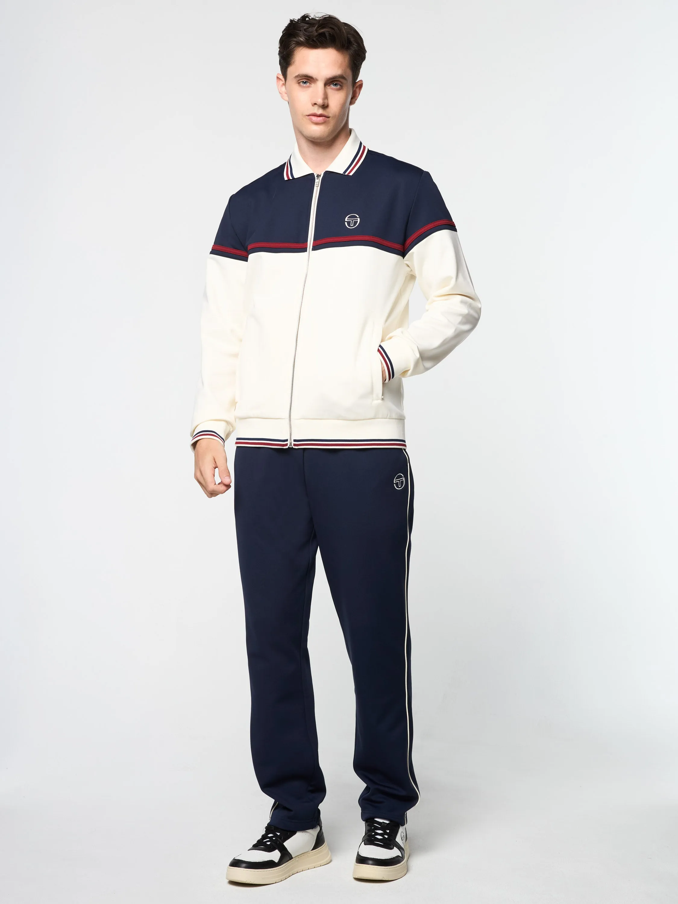 Olmi Track Jacket- Maritime Blue