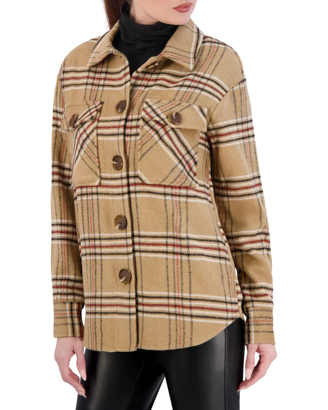 Ookie & Lala Unlined Vegan Cashmere Plaid Shacket