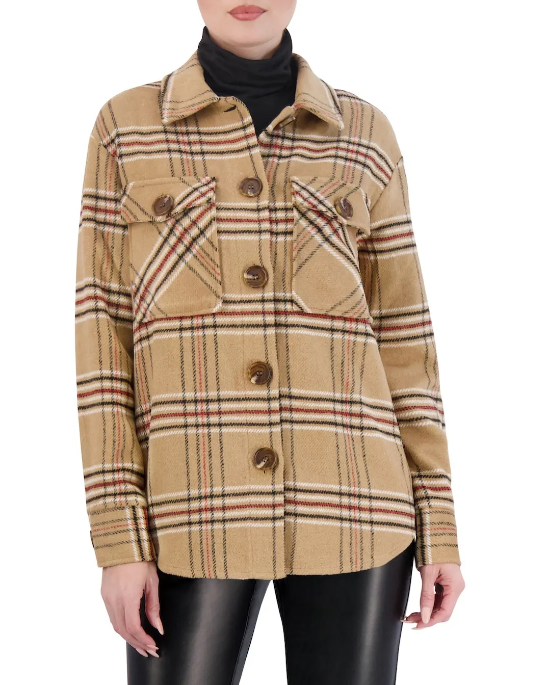 Ookie & Lala Unlined Vegan Cashmere Plaid Shacket