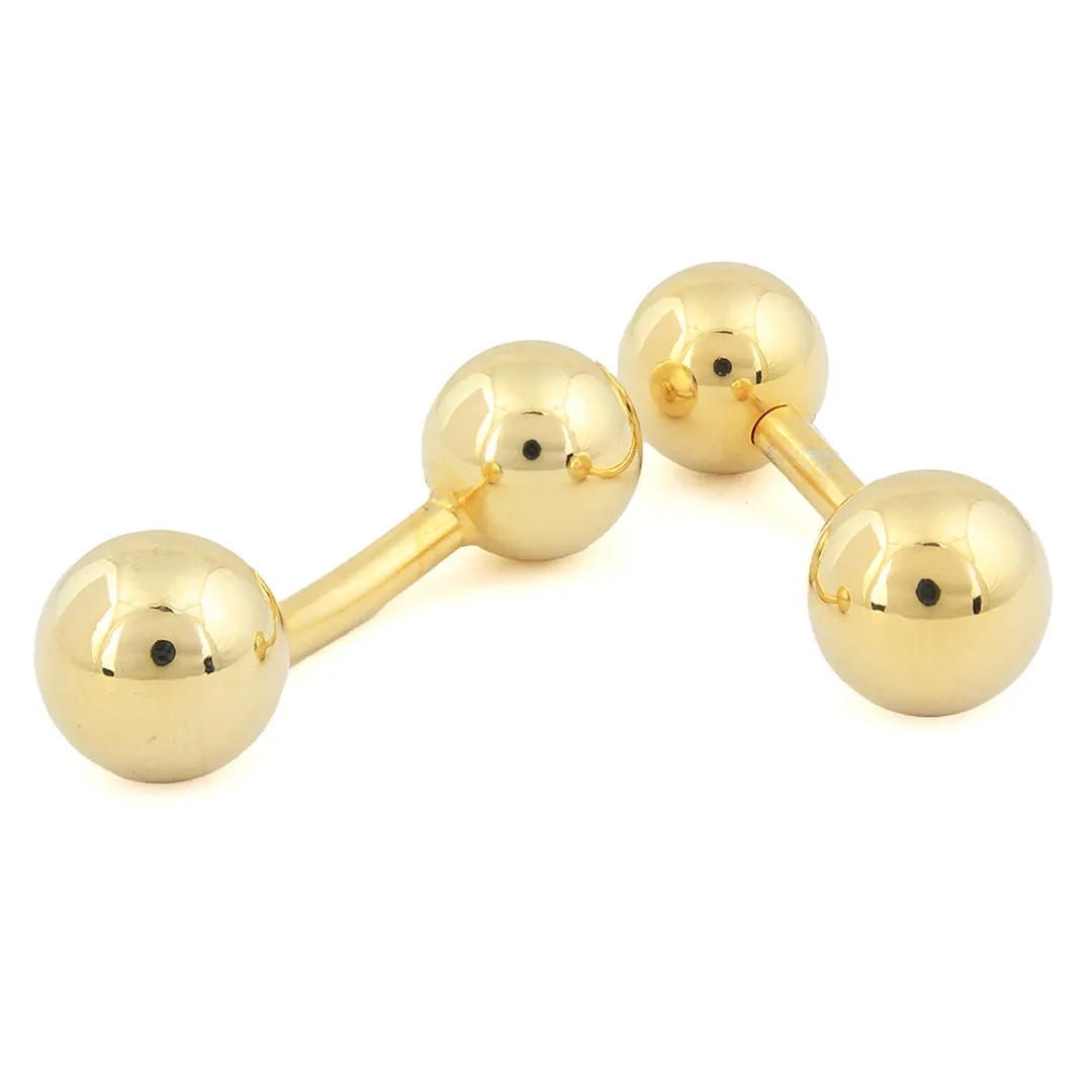 Peluche Unique Orb Golden Cufflinks