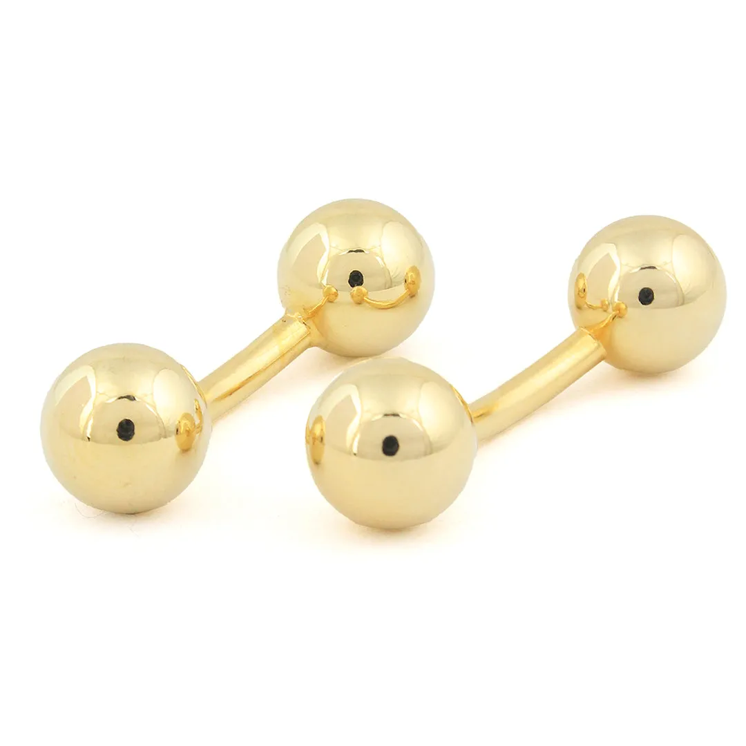 Peluche Unique Orb Golden Cufflinks