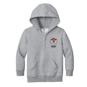 Personalized Auburn Tigers Aubie Toddler Full-Zip Sweatshirt