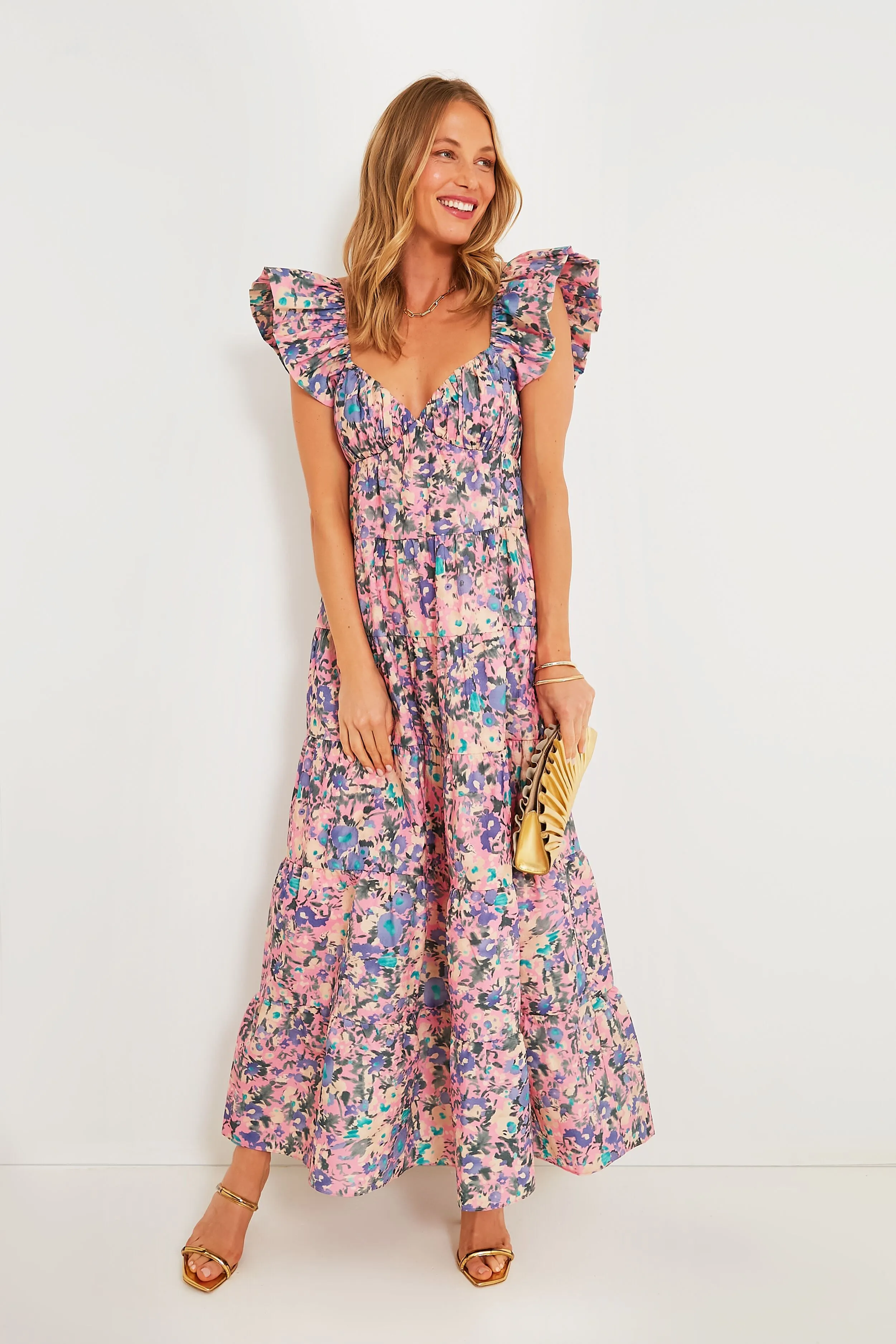 Pink Floral Sheridan Maxi Dress