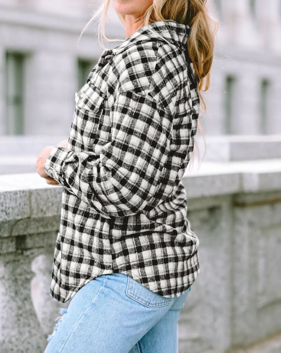 Plaid Chest Pocket Buttoned Shacket