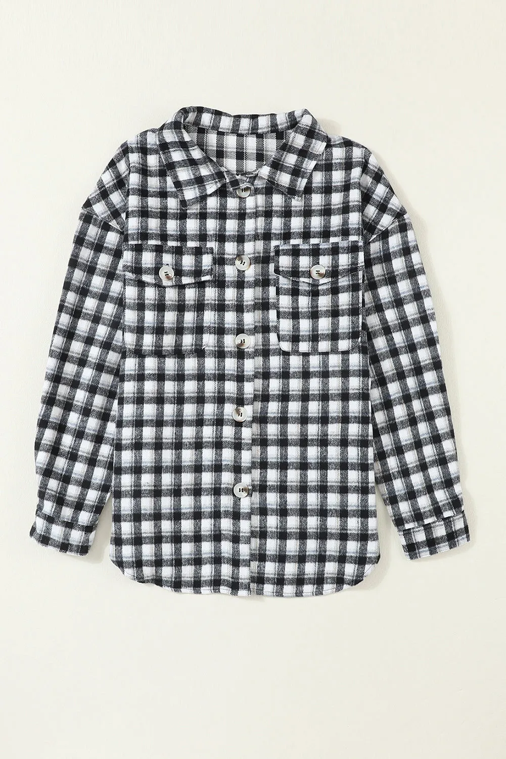 Plaid Chest Pocket Buttoned Shacket