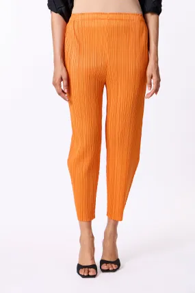 Pleated Chino Pant - Orange