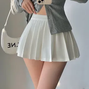 Pleated Mini Skirt With Under Shorts