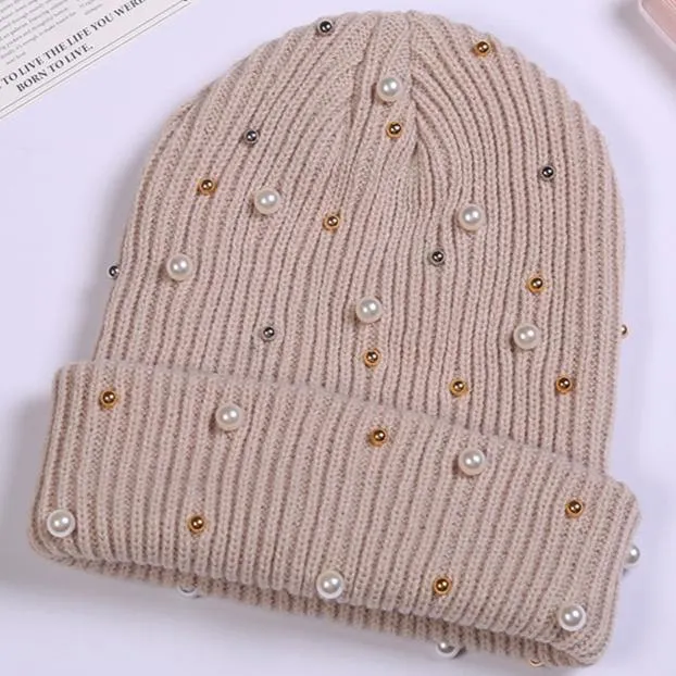 Pre Order:  Wool Pearl Knitted Beanie