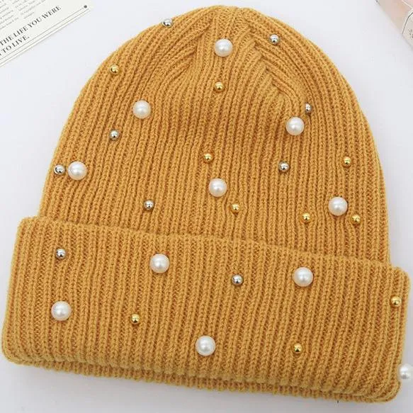 Pre Order:  Wool Pearl Knitted Beanie