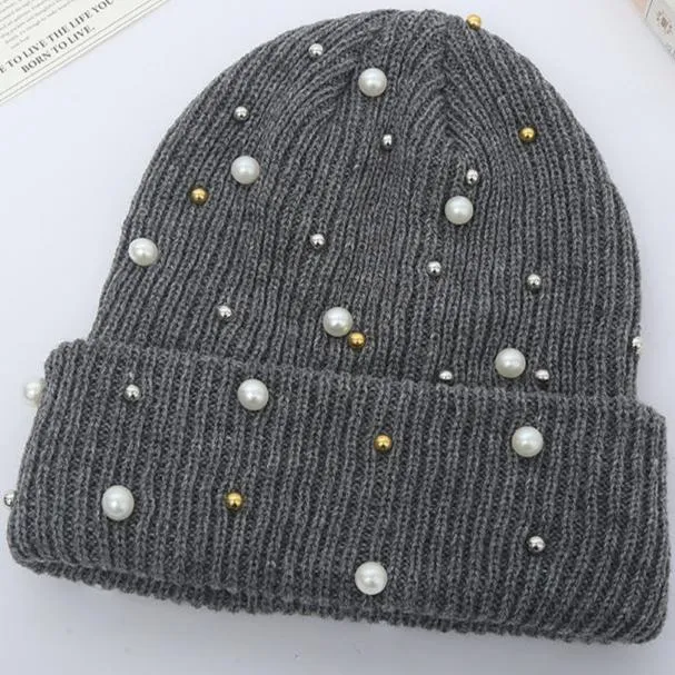 Pre Order:  Wool Pearl Knitted Beanie