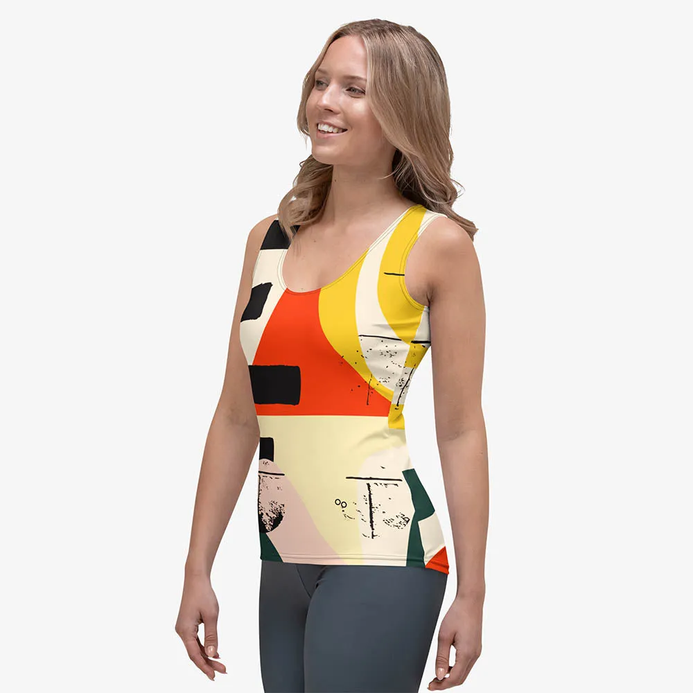 Printed Flex Vest "Stripe Art" Black/Red/Yellow